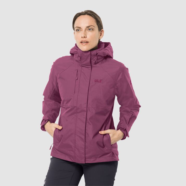 Jack Wolfskin Womens Echo Pass 3-in-1 Jacket Purple 429853TWS